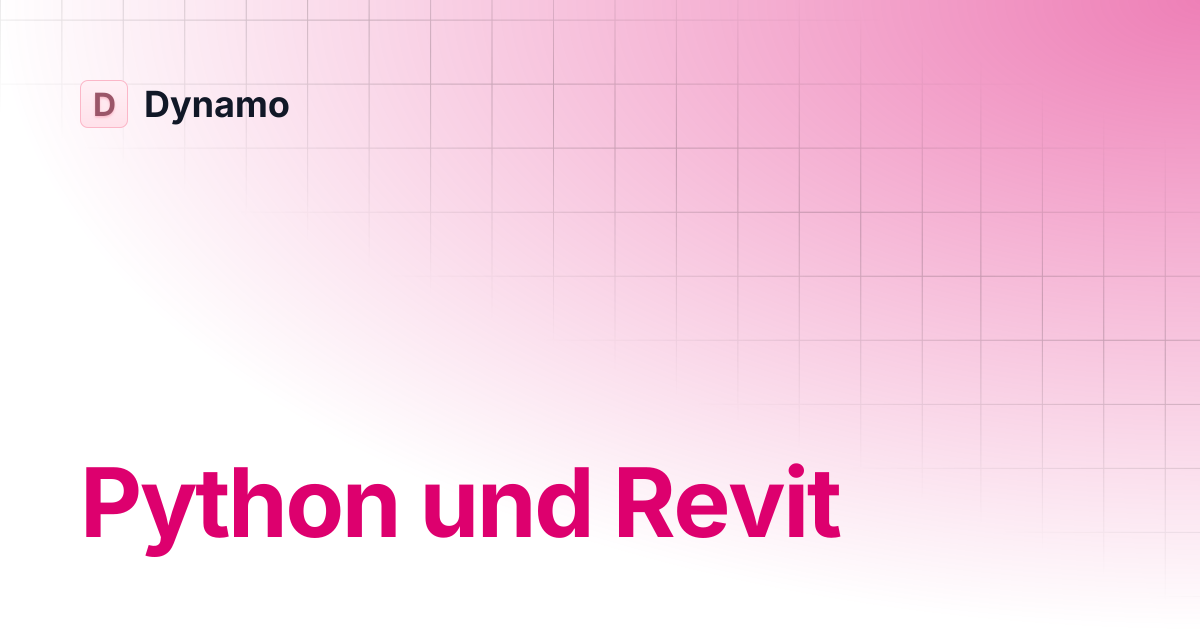 Python und Revit | Deutsch | Dynamo