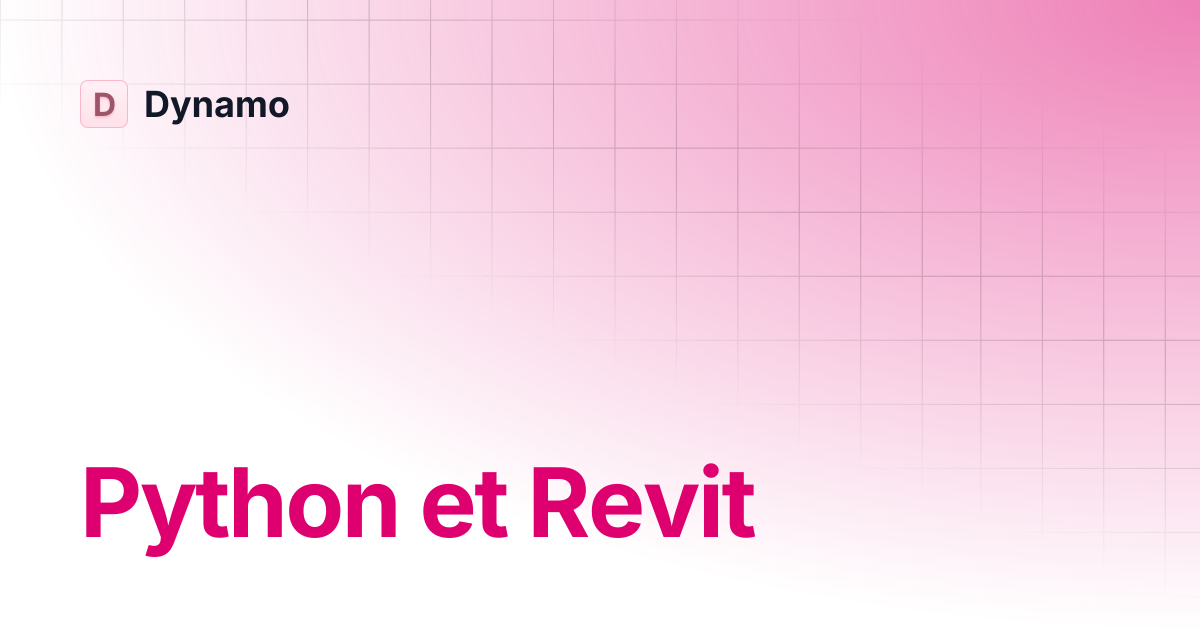 Python et Revit | Français | Dynamo